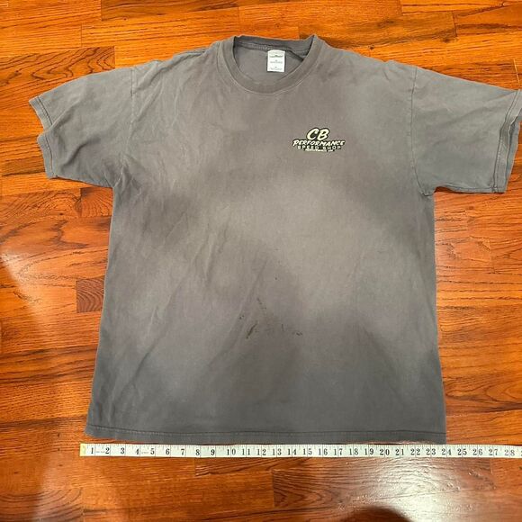 CB Performance Raceshop Men's Grey and Black T-shirt - Picture 2 of 4